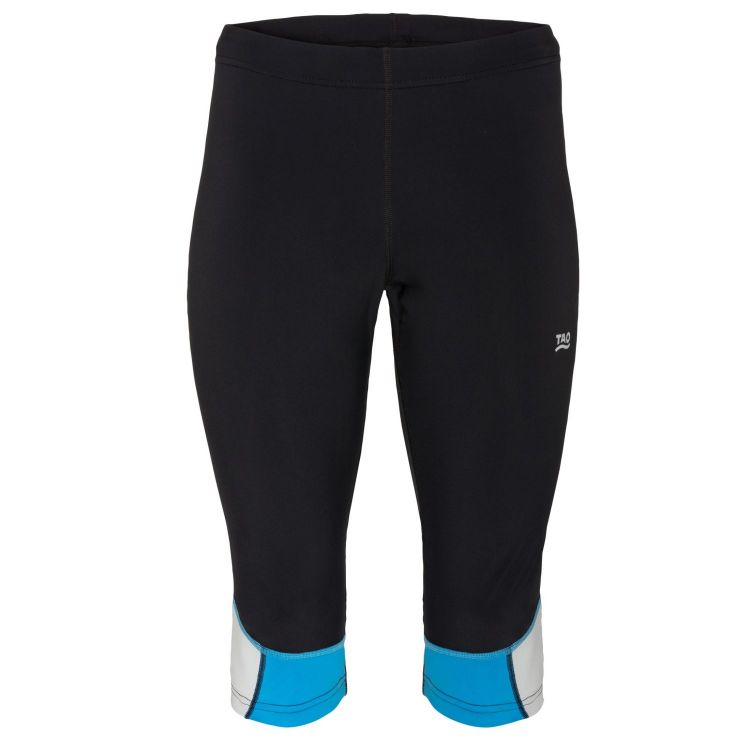 TAO Sportswear - IZUMI - 3/4-Lauftight mit integriertem UV-Schutz und Anti-Rutsch-Gummi - black/ocean